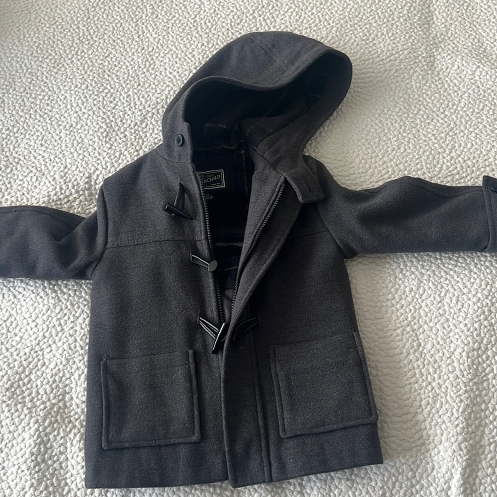 Rothschild Little Boys' Faux Wool Toggle Coat